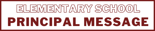 Elementary School Principal Message